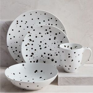 Speckled west elm dish set